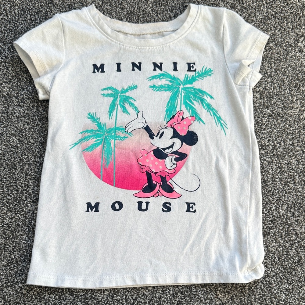 Minnie Mouse Kids T-Shirt - White and Pink
